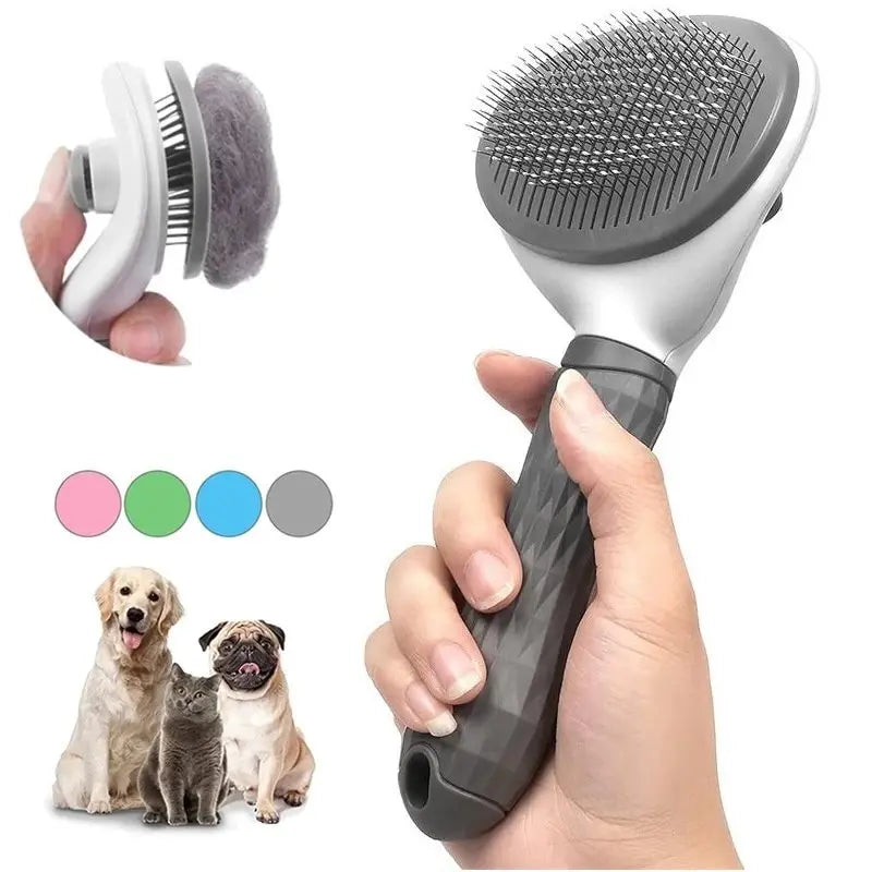 Brosse Autonettoyante Premium Pawnest™ – Élimination rapide des poils pour chats et chiens